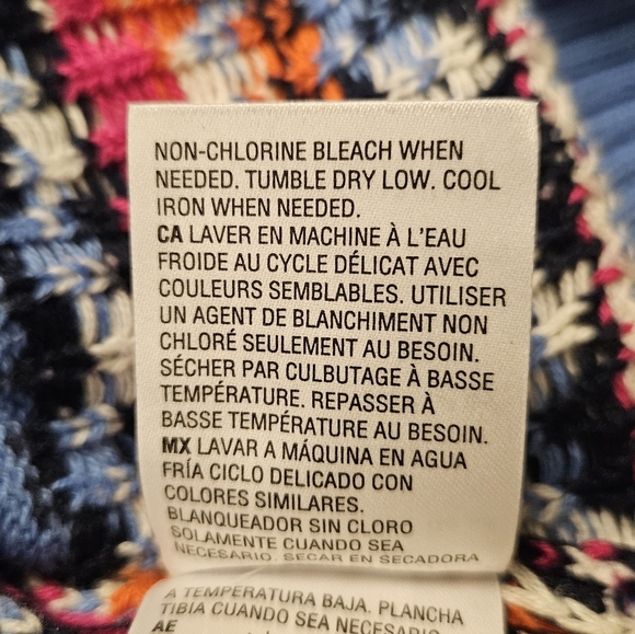 COPY - charterclub fair isle print knit crochet sweater blue size XL - Picture 8 of 9